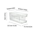 thumbnail image 3 of Fiudx Organizador para Refrigerante, Ideal Almacenamiento de Doble Capa, Contenedor de Pet Transparente para Congelador, Soporte para Latas de Cerveza, Ideal para La Despensa de Cocina, Práctico para, 3 of 7