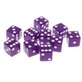 thumbnail image 2 of 10 dados D6 de 16 mm de alta calidad, color morado oscuro, ideales para juegos de mesa como D&amp;D en bares, pubs y clubes., 2 of 9