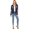 thumbnail image 6 of Women's Full Zip Long Sleeve Embroidered Sweatshirt Floral Boho Embroidered Mexican Hoodie Fall Winter Coat Tops Jackets, 6 of 6