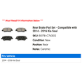 thumbnail image 2 of Rear Brake Pad Set - Compatible with 2014 - 2016 Kia Soul 2015, 2 of 2
