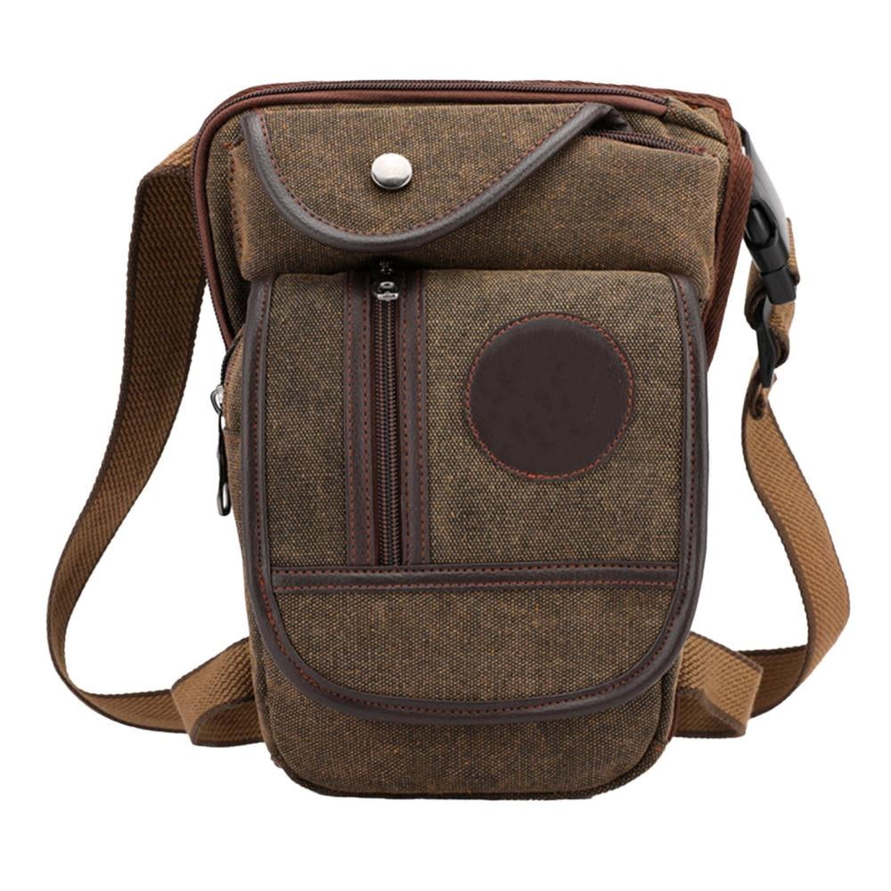 Leg Bag for Men Canvas Drop Leg Bag Hands Free Wallets Fanny Waist