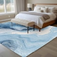 thumbnail image 4 of Large Area Rugs for Living Room Bedroom, Blue Marble 5'x8' Rug Washable Carpet Runner Indoor Outdoor, Summer Ocean Wave Blue Ombre Non Slip Floor Mats Rug for Kitchen, Bathroom, 4 of 8