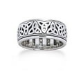 thumbnail image 2 of Sterling Silver Celtic Trinity Knot Triquetra Spin Meditation Motion Ring, 2 of 4