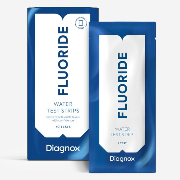 Diagnox Aquanox Fluoride Drinking Water Test, Individually Packaged and Clinical Grade, 10 Count