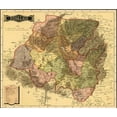 thumbnail image 2 of Vintage Maps 17x15 Black Ornate Wood Framed with Double Matting Museum Art Print Titled - Hidalgo 1844, 2 of 4