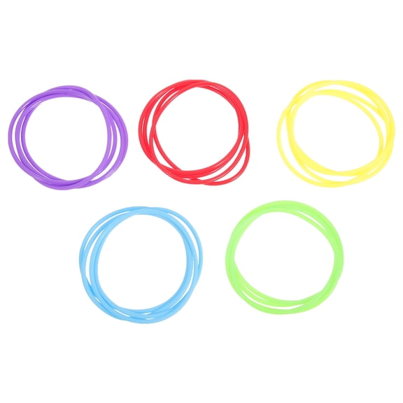 Tineasur Colored Silicone Bracelets 80S Party Favors Minimalist Design for Decor 25Pcs