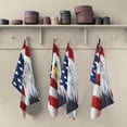 thumbnail image 2 of North American Bald Eagle Tea Towels Set of 6 American Flag Kitchen Dish Cloth with Hanging Loop, 18"x28"Lint-Free Absorbent Towel for Kitchen Drying Wiping and Cleaning, 2 of 7