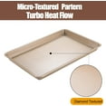 thumbnail image 4 of Cookie Sheets for Baking Nonstick, 2 Pack Heavy Duty 0.8mm Baking Sheet Pan Set Quarter(9x13in) & Jelly Roll(10x15in) with Diamond Texture, Gold Commercial Grade, Small Oven Safe, 4 of 4