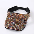 thumbnail image 2 of LPKRT Women Glitter Visor Hat Empty Top Adjustable Sparkly Sun Visors Fashion Beach Sports Visor BK2, 2 of 3
