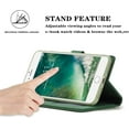 thumbnail image 3 of Case for iPhone 7 Plus iPhone 8 Plus, Vintage Wallet Folio Flip Cover Full Coverage Premium Leather Case with Magnetic Closure Kickstand Card Slots - Dark Green, 3 of 9