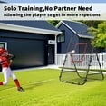 thumbnail image 6 of 7x4 FT Volleyball Rebounder Net，Ultimate Training Equipment for Volleyball & Lacrosse，Enhanced Bouncing System for Volleying, Bumping, Spiking Drills，Multiple Adjustable Rebound Angles(Black）, 6 of 11