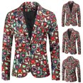 thumbnail image 2 of Chaqueta de traje con estampado de día de San Valentín informal de moda de otoño e invierno para hombre Pompotops  oipoqjl22170, 2 of 9