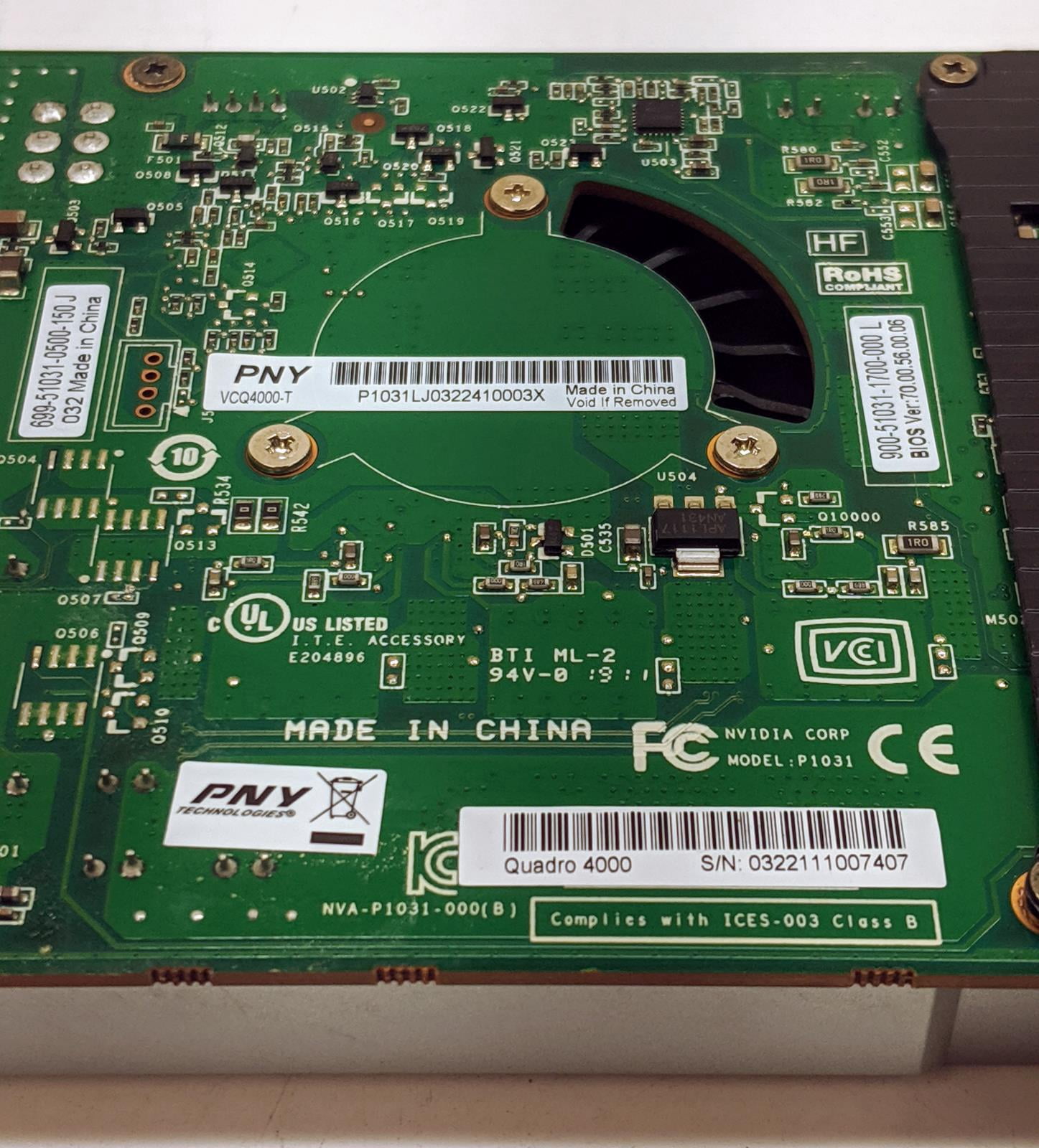 PNY NVIDIA Quadro 4000 Graphic Card, 2 GB GDDR5