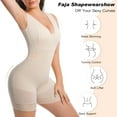 thumbnail image 3 of SEISSO Body Shaper One Piece, Plus Size Shapewear Waist Trimmer, Tummy Slimmer, Butt Lifter Khaki 7 Sizes Available Supports Beautiful Body Lines, 3 of 7