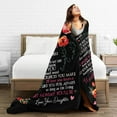 thumbnail image 5 of Gifts for Mom Blanket to My Wonderful Mom from Daughter Birthday Gifts for Mom Mothers Day I Will Love You Forever Super Soft Warm Cozy Throw Blanket for Bed Sofa 60"x50" (Flower), 5 of 6