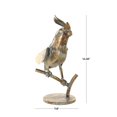 thumbnail image 3 of DecMode 15" Patina Parrot Garden Sculpture with Branch Base, 3 of 9