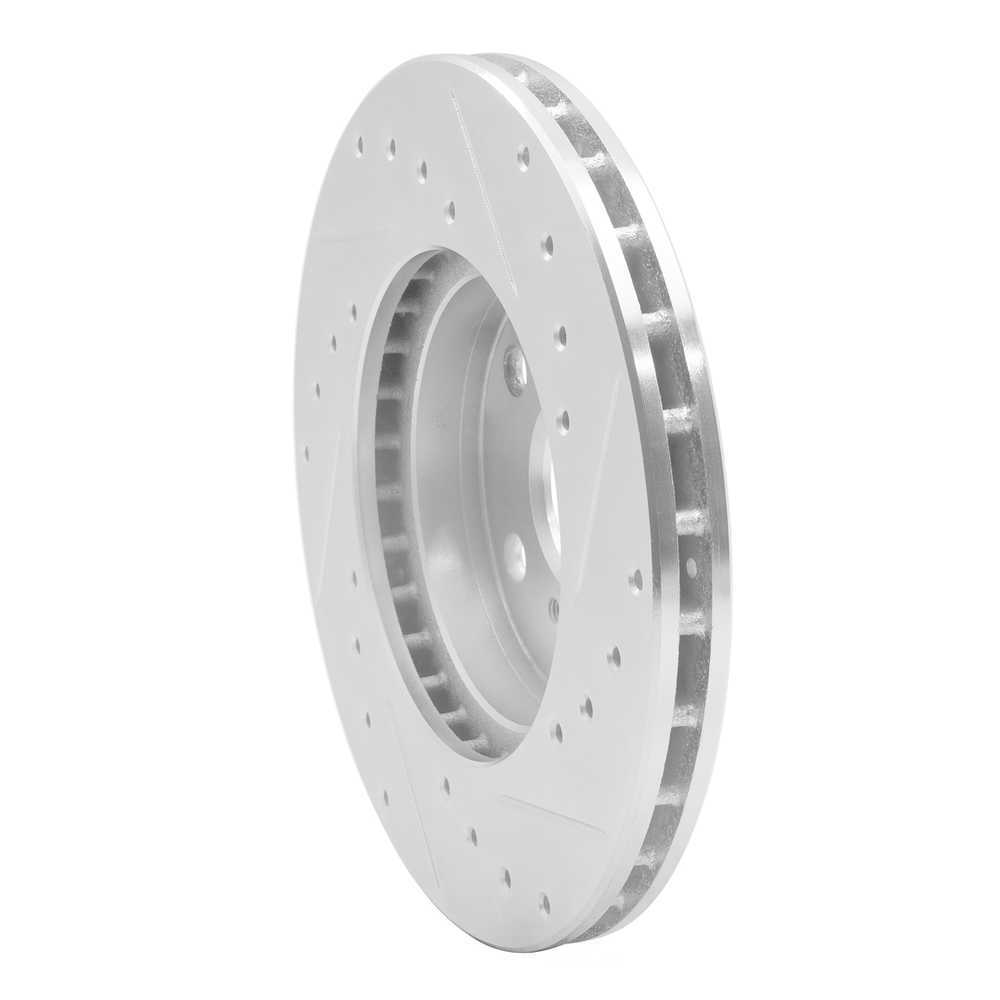 Dynamic Friction Company 631-76044L DFC Brake Rotor - Drilled And Slotted - Silver