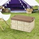 thumbnail image 3 of Caja organizadora de almacenamiento plegable Multis con tapa de madera Caja de almacenamiento apilable para Café Ligero 55L, 3 of 8