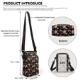 thumbnail image 6 of HELLHERO Cat and Rose Pattern Polyester Women Crossbody Bag with Zipper Underarm Shoulder Bag for Outdoor Daily Use, 6 of 7