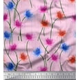 thumbnail image 1 of Soimoi Pink Cotton Voile Fabric Artistic Floral Printed Fabric 1 Yard 56 Inch Wide, 1 of 1