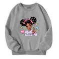 thumbnail image 2 of HUITKMM Girls Letter Print Sweatshirt Long Sleeve Round Neck Top for Autumn Winter Casual Wear, 2 of 5