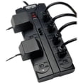 thumbnail image 2 of Tripp Lite 12 Outlet Surge Protector Power Strip, 8ft Cord, Right-Angle Plug, Tel/Modem Protection, RJ11, $150,000 Insurance (TLP1208TEL), Black, 2 of 7