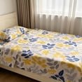 thumbnail image 4 of Polyester Flat Sheet with Floral Pattern, Multicolor, 230 x 250 cm, 1 Piece, Breathable Comfortable Bedding for Double Bed, Easy-Care, 4 of 6