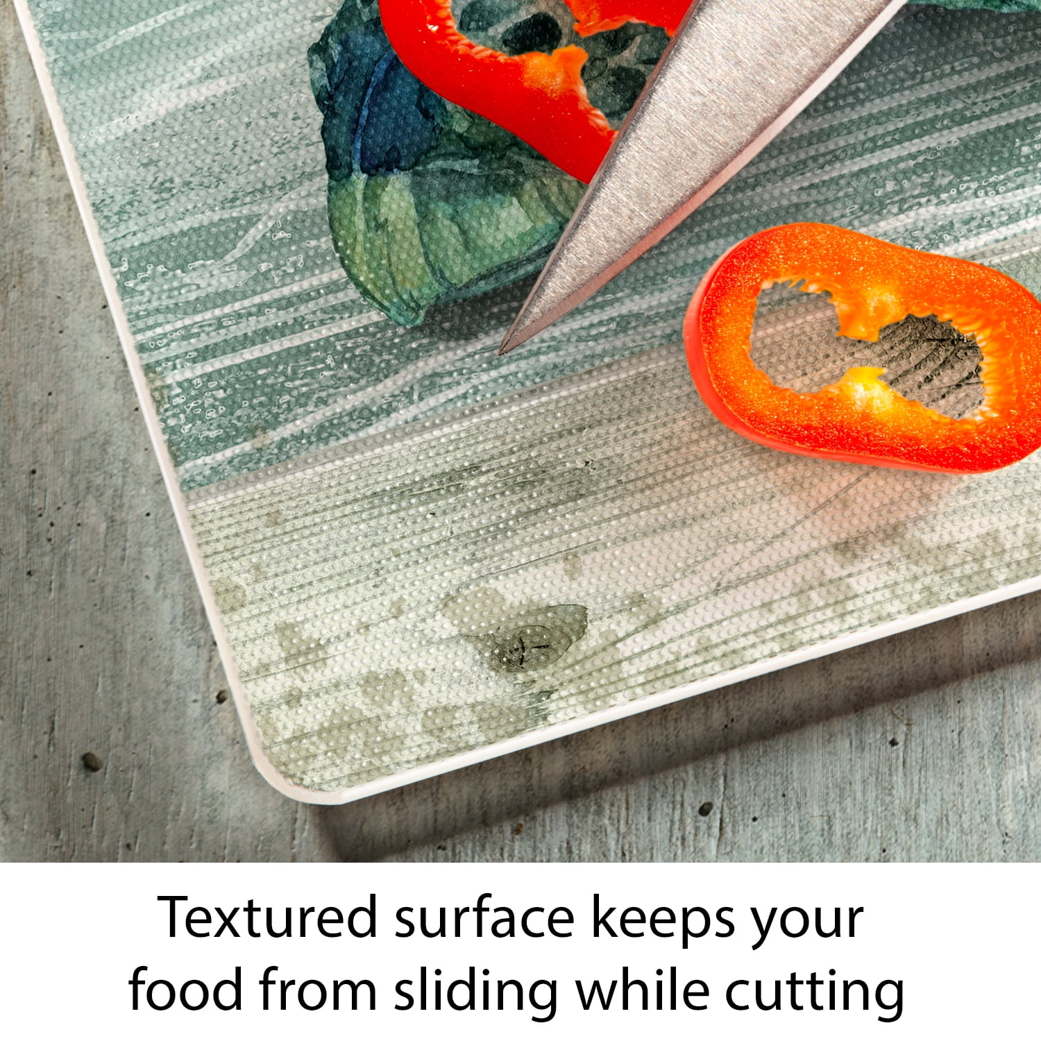 CounterArt North Point Turtles 3mm Tempered Glass Cutting Board 15" by 12"