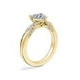 thumbnail image 3 of 0.70 T.C.W Heart Shape Natural Diamond Latest Design Solitaire with Accents Wedding Ring for Women Solid 18K Yellow Gold Size 8, 3 of 8