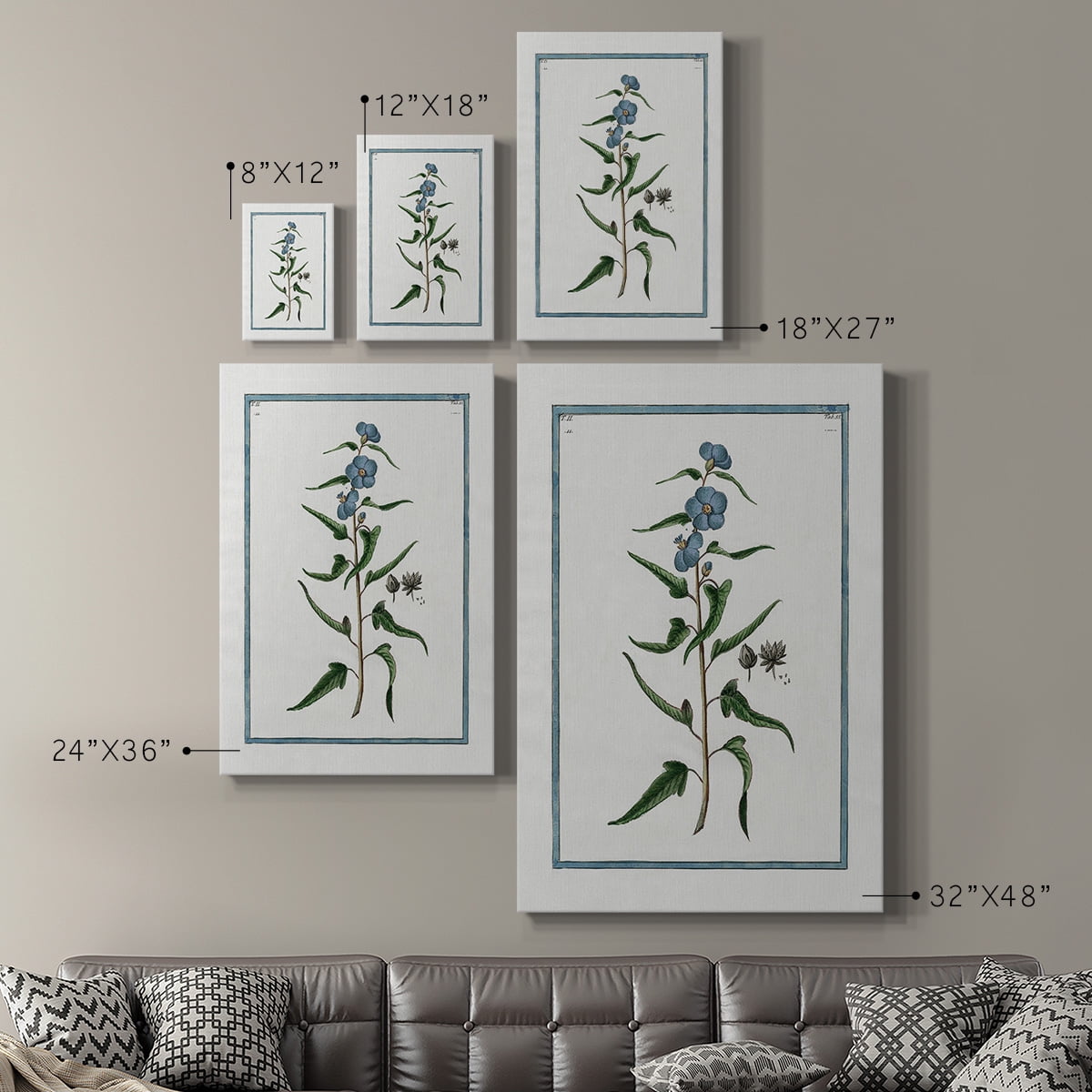 Shabby Chic Botanical I Premium Gallery Wrapped Canvas - Ready to Hang