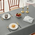 thumbnail image 2 of Romanstile 4 Pack Rectangle Tablecloth - Washable Table Cloth Resistance Microfiber Tablecloth Decorative Table Cover for Dining,Party,Outdoor,Tablecloths 60x84inch,Light Grey, 2 of 9