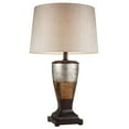 thumbnail image 2 of 30" Tall Polyresin Table Lamp "Naomi" with Egyptian Design, Silvery Linen Shade, 2 of 4