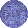 thumbnail image 1 of Ahgly Company Machine Washable Indoor Round Persian Blue Traditional Area Rugs, 5' Round, 1 of 4