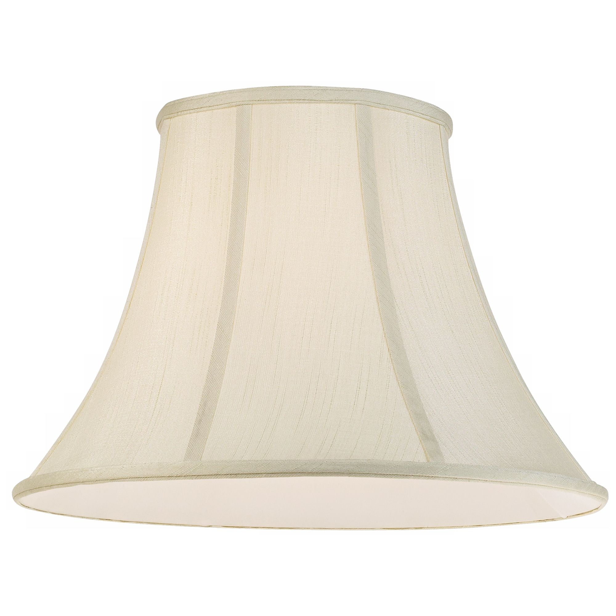 Imperial Shade Creme Large Bell Lamp Shade 9" Top x 18" Bottom x 13" Slant x 12.5" High (Spider) Replacement with Harp and Finial