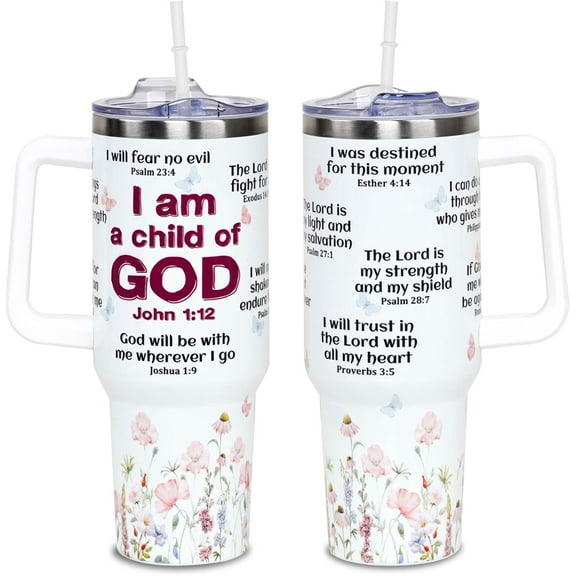 Christian Gifts for Women - Religious Gifts For Women - Inspirational Faith Gifts for Women On Birthday, Mothers Day, Christmas - 40oz Tumbler Travel Cup
