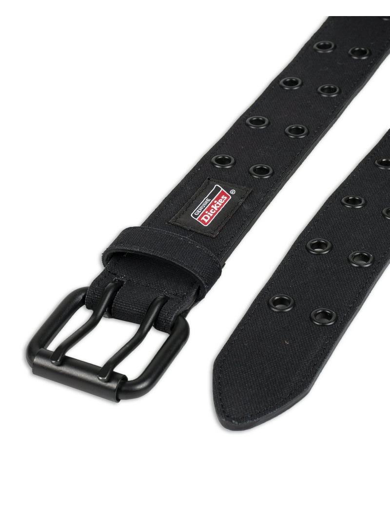 Dickies Men's Casual Black Grommet Adjustable Belt with Double