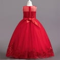 thumbnail image 5 of Diufon Girls Dresses Sequin Solid Color Party Dress Crew Neck Sleeveless Tulle Dress, 5 of 7