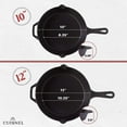 thumbnail image 4 of Pre-Seasoned Cast Iron Skillet 4-Piece Chef Set (6-Inch 8-Inch 10-Inch 12-Inch) Oven Safe Cookware - 4 Heat-Resistant Holders - Indoor and Outdoor Use - Grill, Stovetop, Induction Safe, 4 of 7