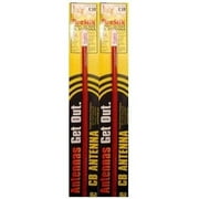 NEW FIRESTIK KW2, KW-2 2 FT FIBERGLASS CB,HAM ANTENNA RED USA MADE! 2 ITEMS