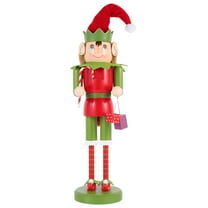 LIYUNMIAO Classic Wooden Nutcracker Christmas Decor Holiday Decoration Wooden Small Nutcracker Statue Christmas Party Decor Nutcracker Puppet