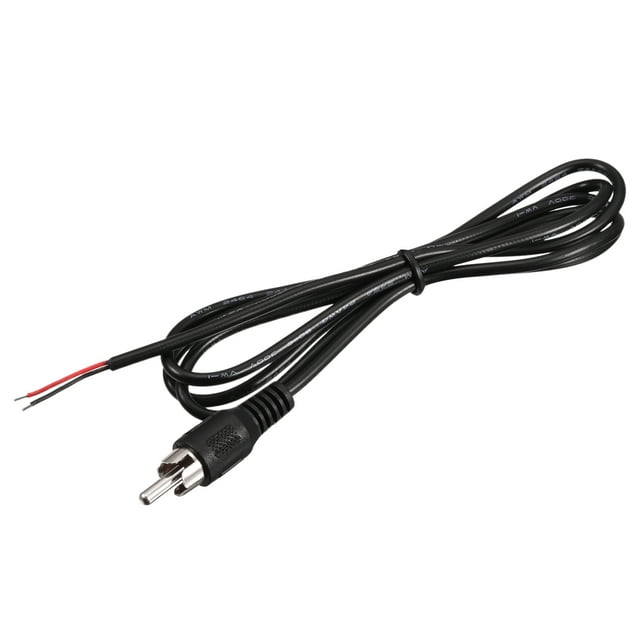 Adaptador de conector macho RCA Uxcell a cable RCA de extremo abierto, paquete de 2