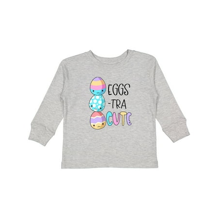 

Inktastic Eggs-tra Cute Fun Easter Eggs Gift Toddler Boy or Toddler Girl Long Sleeve T-Shirt