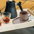 thumbnail image 3 of juego de taza y platillo de cerámica, taza de café de cerámica con platillo, taza de oficina, 3 of 7