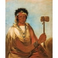 thumbnail image 3 of George Catlin 20x24 Black Modern Framed Museum Art Print Titled - Men-Se-Ah, Left Hand, in Warrior (1830), 3 of 5