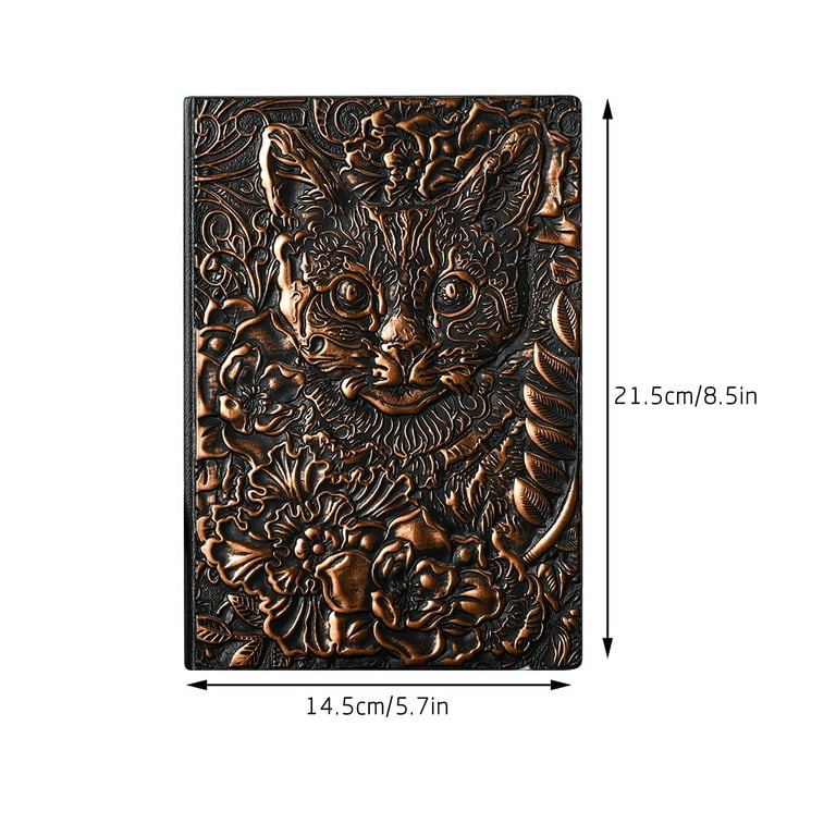 Handmade Notebook with Vellum Paper Insert - Black Cat Label