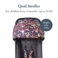 thumbnail image 2 of Inglesina Quid Stroller, Maya Black (Otomi-Inspired) - Compact, Airplane Travel Stroller for Babies & Toddlers 3 Months to 50 lbs - Lightweight - Easy to Open - BPA Free, 2 of 4