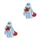 thumbnail image 4 of Pin de esmalte moderno minimalista Naiovety Blanco con fantasmas de Halloween, 4 of 6
