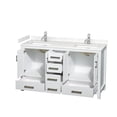 thumbnail image 2 of Wyndham Collection Sheffield 60" Metal Double Bathroom Vanity in Chrome/White, 2 of 4