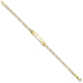 thumbnail image 3 of Auriga Fine Jewelry 10K Yellow Gold Figaro Link Id Bracelet 7" for Women, 3 of 5