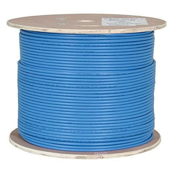 Vc Vertical Cable Vertical Cable Cat6A 10G, Shielded, 23Awg, Solid Bare Copper, Pvc, 1000Ft, Bulk Ethernet Cable, Blue Electronic_Cable